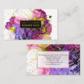 Carte De Visite Bouquet de mariées PixDezines/aquarelle/florale (Devant / Derrière)