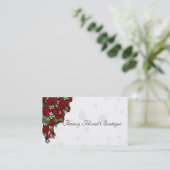Carte De Visite Bouquet de rose rouge (Debout devant)