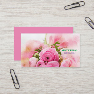 Carte De Visite Bouquet de Roses floraux Abstrait
