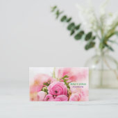 Carte De Visite Bouquet de Roses floraux Abstrait (Debout devant)