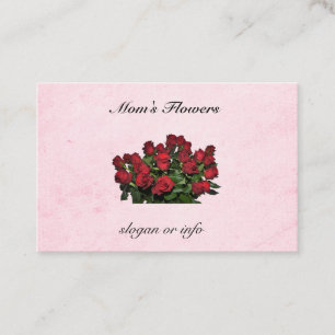 Carte De Visite Bouquet de roses rouges