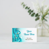 Carte De Visite Bouquet de Roses turquoise (Debout devant)