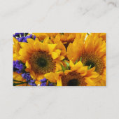 Carte De Visite Bouquet de tournesols et de statice pourpre (Dos)