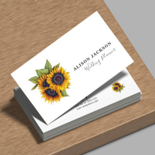 Carte De Visite Bouquet de tournesols organisateur de mariage mode