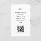 Carte De Visite Bouquet de tulipes roses Qr Code (Dos)