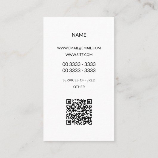 Carte De Visite Bouquet de tulipes roses Qr Code (Dos)