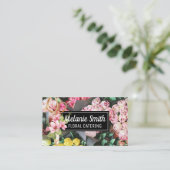 Carte De Visite Bouquet élégant de fleurs | Ciseaux fleuristes (Debout devant)