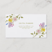 Carte De Visite Bouquet Fleur sauvage raffiné (Dos)