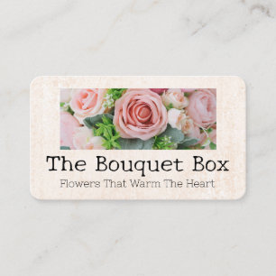 Carte De Visite Bouquet Fleurs Roses Compositions Florales