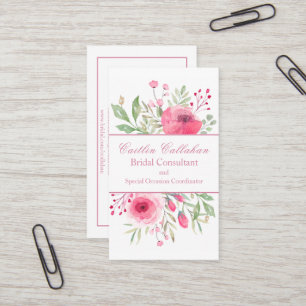 Carte De Visite Bouquet Floral Anglais