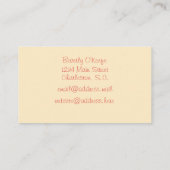 Carte De Visite Bouquet floral aquarelle (Dos)