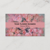 Carte De Visite Bouquet Floral Chic Roses Rose (Devant)