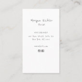 Carte De Visite Bouquet Floral Cute Boho (Dos)