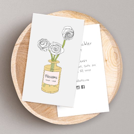 Carte De Visite Bouquet Floral Cute Boho