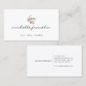 Carte De Visite Bouquet floral délicat Beauté et style (Devant / Derrière)