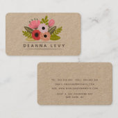 Carte De Visite Bouquet floral Modèle modifiable personnalisé (Devant / Derrière)