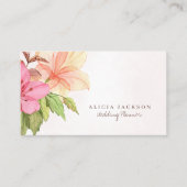 Carte De Visite Bouquet floral pastel wedding planner aquarelle (Devant)