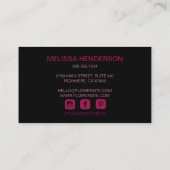 Carte De Visite Bouquet floral romantique  (Dos)