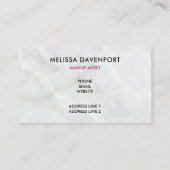 Carte De Visite Bouquet floral rose et blanc moderne (Dos)