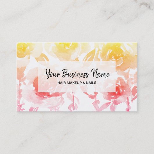 Carte De Visite *~* Bouquet floral Rose Fleurs à la Wisteria (Devant)