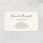 Carte De Visite Bouquet floral rose, orange et blanc (Dos)