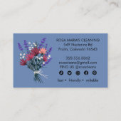 Carte De Visite Bouquet Floral Service de nettoyage de maison Icôn (Dos)