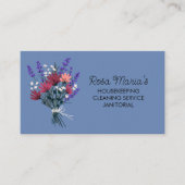Carte De Visite Bouquet Floral Service de nettoyage de maison Icôn (Devant)