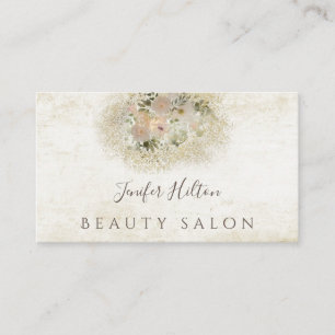 Carte De Visite Bouquet floral vintage chic boho