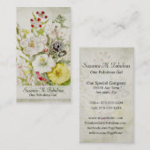 Carte De Visite Bouquet jaune rouge blanc de fleur (Devant / Derrière)
