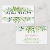 Carte De Visite Bouquet luxuriant DO-IT-YOURSELF Bain-Spa fait mai (Devant / Derrière)