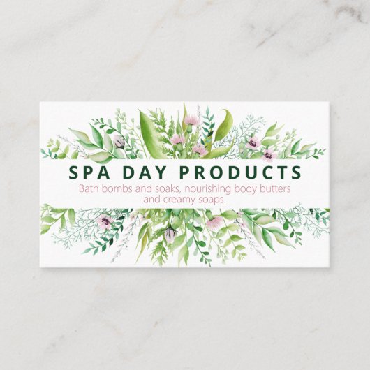 Carte De Visite Bouquet luxuriant DO-IT-YOURSELF Bain-Spa fait mai (Devant)