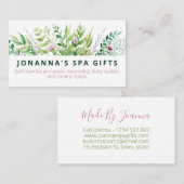 Carte De Visite Bouquet luxuriant épais DO-IT-YOURSELF bain Spa ar (Devant / Derrière)