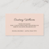 Carte De Visite Bouquet Mariage de pêche Design floral (Dos)