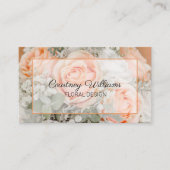 Carte De Visite Bouquet Mariage de pêche Design floral (Devant)