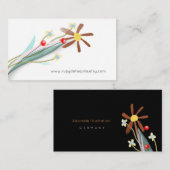 Carte De Visite Bouquet minimaliste (Devant / Derrière)