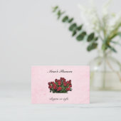 Carte De Visite Bouquet of red roses (Debout devant)