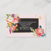 Carte De Visite Bouquet PixDezines Floral Aquarelle/Printemps (Dos)