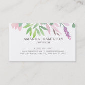 Carte De Visite Bouquet romantique de jolie aquarelle (Dos)