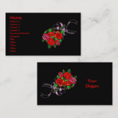 Carte De Visite Bouquet rose (Devant / Derrière)