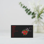 Carte De Visite Bouquet rose (Debout devant)