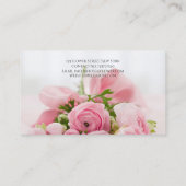 Carte De Visite Bouquet rose wedding planner (Dos)