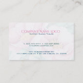 Carte De Visite Bouquet Roses roses Arrière - plan blanc (Dos)