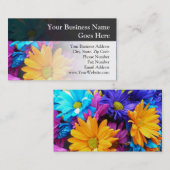 Carte De Visite Bouquet vibrant de gerbera daisies (Devant / Derrière)