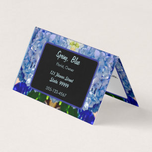 Carte De Visite Bouquets Blue Purple Hydrangeas