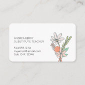 Carte De Visite Bouquets de fleurs jaunes (Dos)