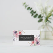 Carte De Visite Bouquets floraux d'aquarelle de Boho (Debout devant)