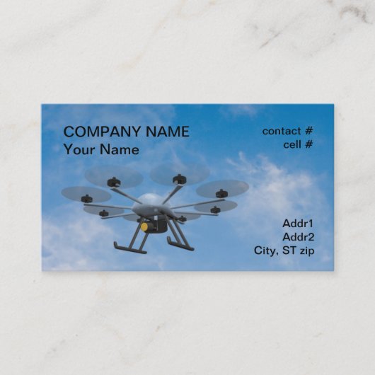 Carte De Visite bourdon de surveillance de multirotor (Devant)