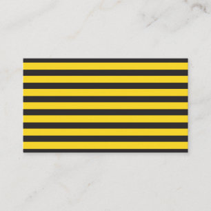 Carte De Visite Bourdon Noir Jaune Lignes Horizontales Abeille