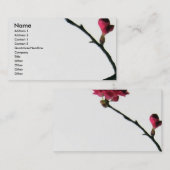 Carte De Visite Bourgeonnement de la conception florale alors de (Devant / Derrière)