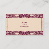 Carte De Visite Bourgogne Art Nouveau Floral (Devant)